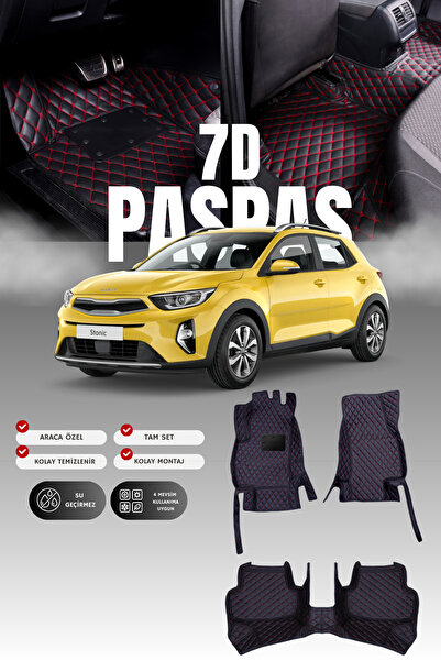 stiloto سجادة أرضية جلدية للسيارة كيا ستونيك (2017 وما بعدها) 7D |   حماية كا...