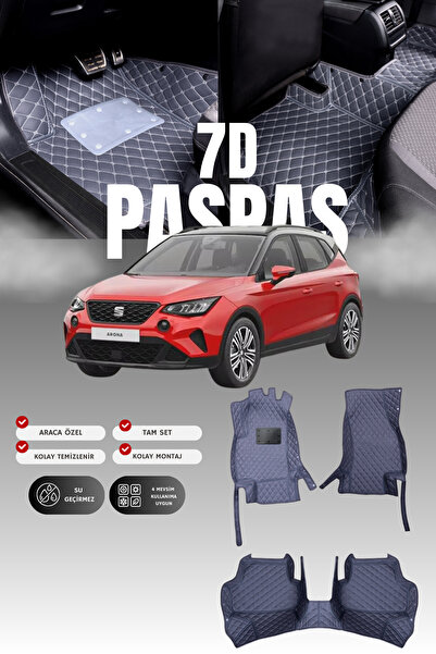 stiloto سجادة أرضية للسيارة من الجلد 7D لسيارة سيات أرونا (2017 وما بع ذلك) |...