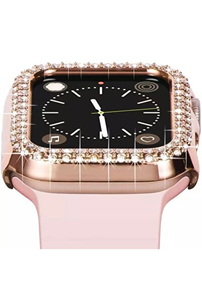 LIMD Apple Watch Compatible 45 mm Diamond Stone Protection Frame