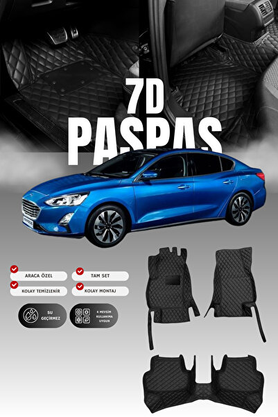 stiloto فورد فوكس (2018 وما بع ذلك) سجادة أرضية للسيارة من الجلد 7D |   حماية...