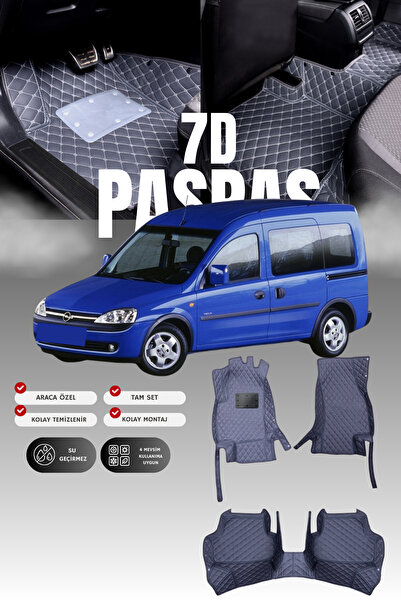 stiloto سجادة أرضية جلدية للسيارة أوبل كومبو سي (2001-2011) 7D |   حماية كامل...