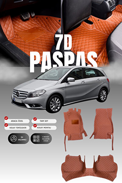 stiloto دواسة سيارة جلدية لمرسيدس B180 / W246 (2011-2018) بتصميم 7D |   حماية...