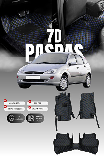 stiloto سجادة أرضية للسيارة من الجلد لفورد فوكس (1998-2004) طراز 7D |   حماية...