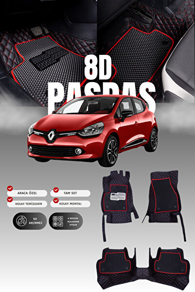 stiloto دواسة سيارة جلدية لرينو كليو 4 هاتشباك (2012-2019) 8D |   حماية كاملة...