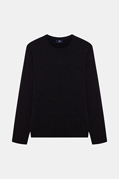 W Collection ANTRASİT BİSİKLET YAKA UZUN KOLLU SWEATSHİRT