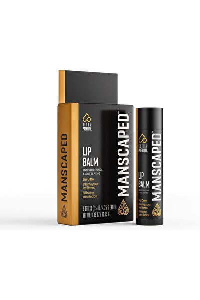 Manscaped Refining The Gentleman Moisturizing & Soothing Lip Balm, Matte Finish (3-Pack)