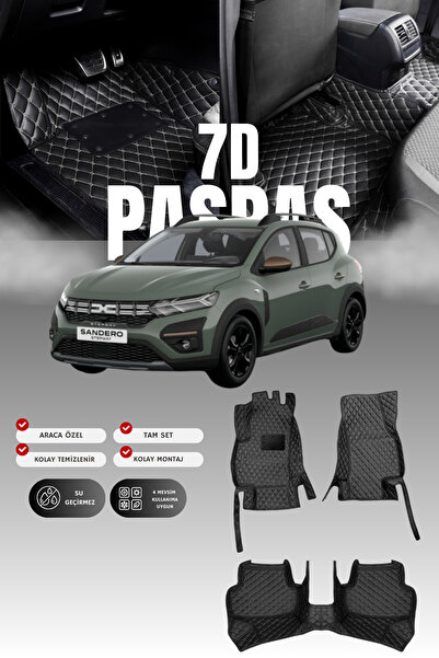 stiloto دواسة سيارة جلدية لداسيا سانديرو (2020 وما بعدها) بتصميم حوض سباحة 7D...