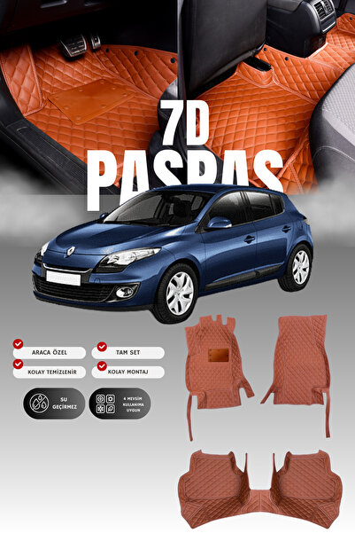 stiloto دواسة سيارة جلدية لرينو ميجان 3 (2009-2016) طراز 7D |   حماية كاملة، ...