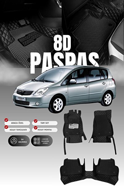 stiloto دواسة سيارة تويوتا كورولا فيرسو (2001-2004) من الجلد بتصميم حوض، 8 قط...