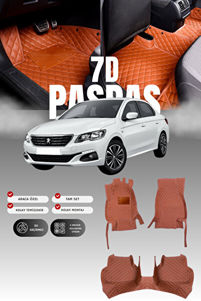 stiloto دواسة سيارة جلدية لبيجو 301 (2012-2023) بتصميم حوض سباحة سباعي الأبعا...