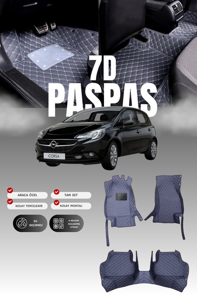 stiloto دواسة سيارة جلدية لسيارة أوبل كورسا إي (2014-2019) بتصميم حوض سباحة م...