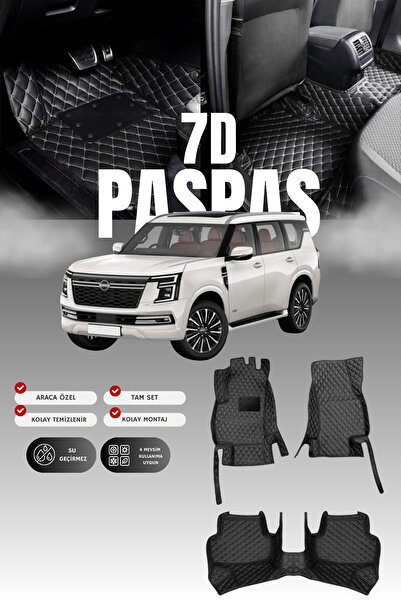 stiloto سجادة أرضية جلدية للسيارة نيسان باترول (2023 وما بعده) 7D |   حماية ك...