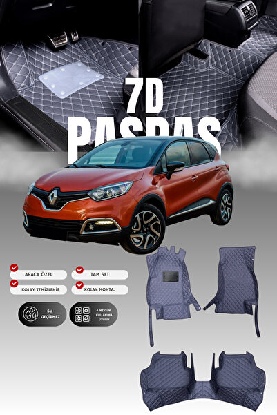 stiloto سجادة أرضية جلدية للسيارة رينو كابتور (2013-2019) 7D |   حماية كاملة،...
