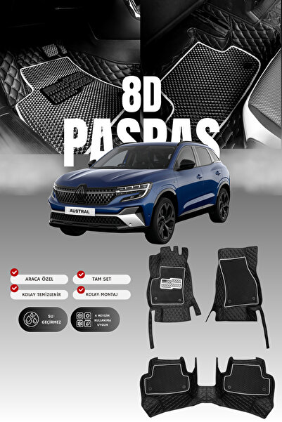 stiloto Renault Austral Benzinli / Mild Hibrit (2023 ve sonrası) 8D Deri Havu...