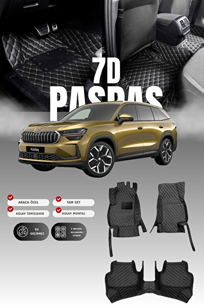 stiloto سجادة أرضية للسيارة من الجلد (7D) لسيارة سكودا كودياك الهجينة (2024 و...
