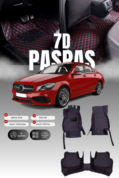 stiloto دواسة سيارة جلدية لمرسيدس CLA 200 / C117 (2013-2026) بتصميم حوض سباحة...