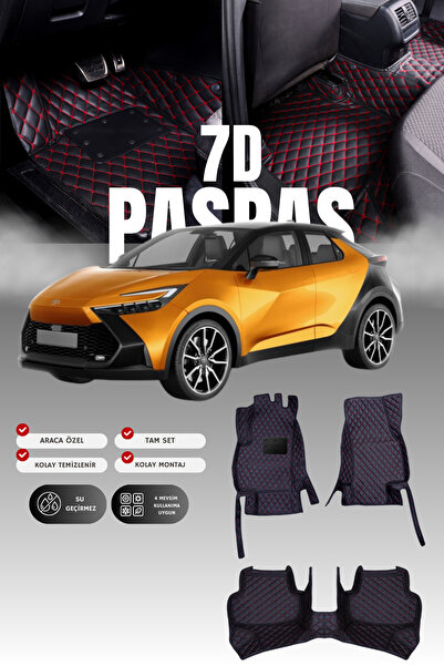 stiloto Toyota CH-R (2023 ve sonrası) 7D Deri Havuzlu Oto Paspas | Tam Koruma...