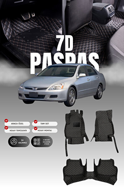 stiloto سجادة أرضية للسيارة من الجلد لهوندا أكورد (2002-2007) 7D |   حماية كا...