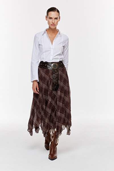 Jorbinol تنورة منقوشة غير متناظرة