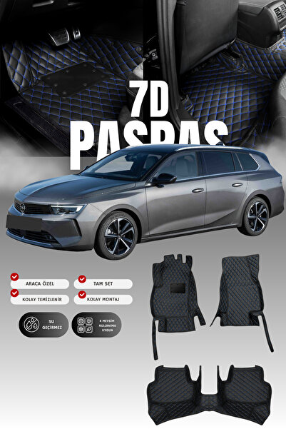 stiloto سجادة أرضية جلدية لسيارة أوبل أسترا إل ستيشن واجن (2021 وما بع ذلك) 7...