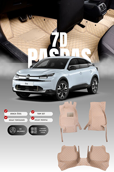 stiloto سجادة أرضية للسيارة من الجلد 7D لسيارة سيتروين C4 الكهربائية (2020 وم...