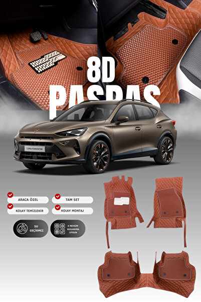 stiloto Cupra Formentor Hibrit (2020 ve sonrası) 8D Deri Havuzlu Oto Paspas |...