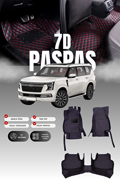 stiloto سجادة أرضية جلدية للسيارة نيسان باترول (2023 وما بعده) 7D |   حماية ك...