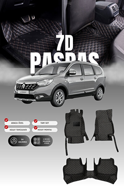 stiloto دواسة سيارة جلدية من 7 قطع لداسيا لودجي (2012-2023) |   حماية كاملة، ...