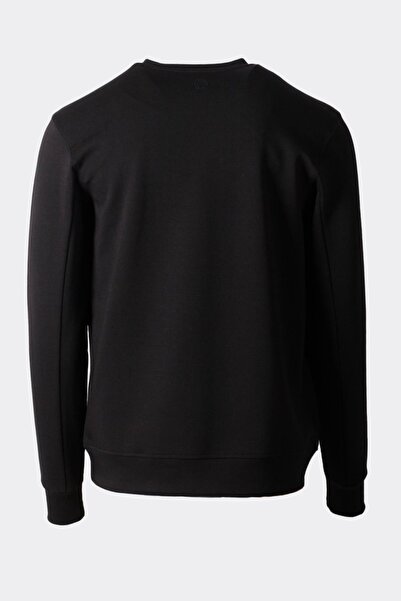 NCS Men's Sweatshirt Crew Neck Zipper Detail Dsgn Black 1669