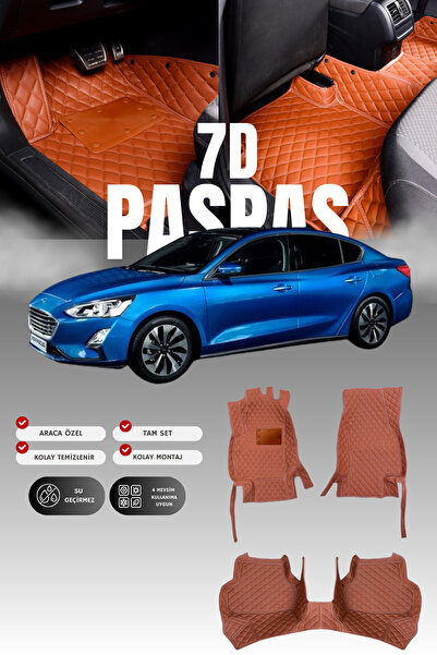 stiloto فورد فوكس (2018 وما بع ذلك) سجادة أرضية للسيارة من الجلد 7D |   حماية...