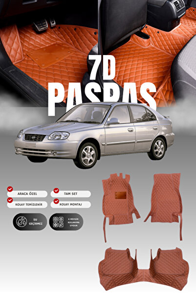 stiloto Hyundai Accent Admire (2003-2006) 7D Deri Havuzlu Oto Paspas | Tam Ko...