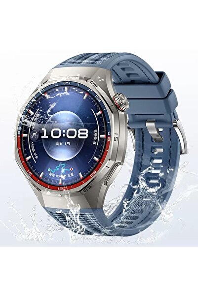 UnDePlus Huawei Watch Gt 6/5 Pro 46mm Strap Launch Fabric Stitched Silicone Org Clip 1E-1 Fit 102