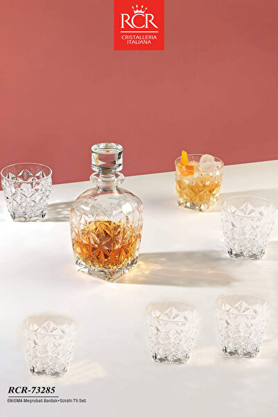RCR Enigma İtalyan Kristal Luxion Cam 7’li Viski Seti RCR-73288