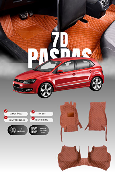 stiloto فولكس فاجن بولو (2010-2017) سجادة أرضية للسيارة من الجلد 7D |   حماية...