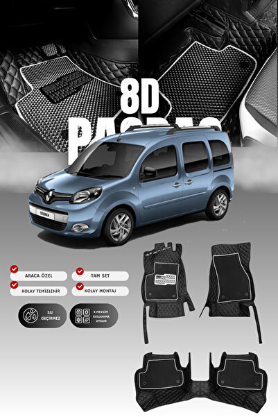 stiloto Renault Kangoo (2009-2021) 8D Deri Havuzlu Oto Paspas | Tam Koruma,Ar...