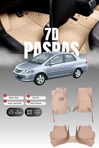 stiloto Honda City (2005-2009) 7D Deri Havuzlu Oto Paspas | Tam Koruma,Araca ...