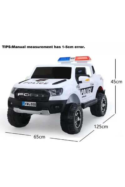 Generic Lino Large Two-Seater Electric Police Ride-On Car with LED and Music