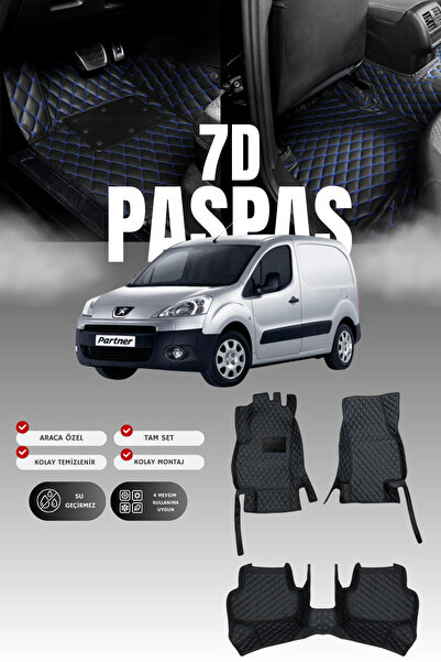 stiloto دواسة سيارة جلدية سباعية الأبعاد لبيجو بارتنر (2012-2018) |   حماية ك...