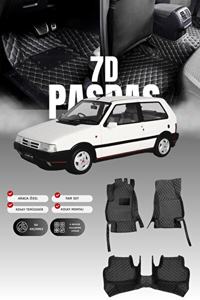 stiloto سجادة أرضية للسيارة من الجلد لسيارة فيات أونو (1994-2001) طراز 7D |  ...