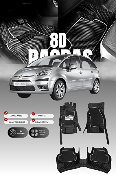 stiloto سجادة أرضية للسيارة من الجلد لسيتروين سي4 بيكاسو (2006-2013) 8D |   ح...