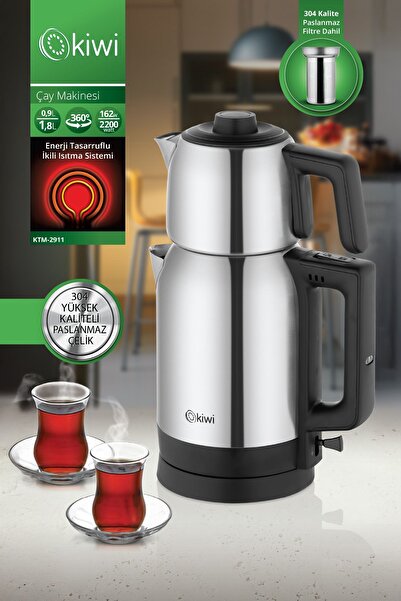 Kiwi Ktm-2911 Paslanmaz Çelik Çay Makinesi, Inox Çaycı