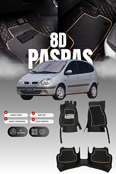 stiloto سجادة أرضية للسيارة من الجلد لرينو سينيك 1 (1997-2003) 8D |   حماية ك...