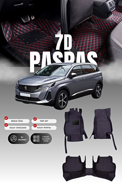 stiloto سجادة أرضية للسيارة من الجلد لبيجو 5008 (2020 وما بعدها) 7D |   حماية...