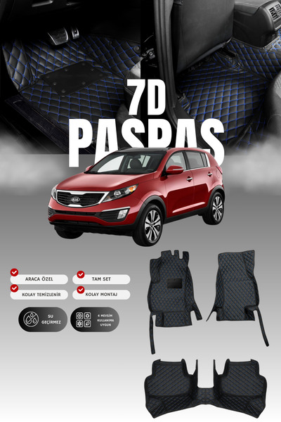 stiloto دواسة سيارة جلدية سباعية الأبعاد لكيا سبورتاج (2011-2015) |   حماية ك...