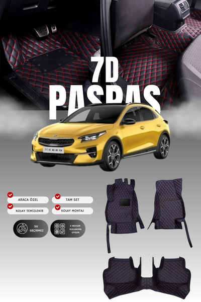 stiloto سجادة أرضية للسيارة من الجلد بتصميم حوض السباحة لسيارة كيا إكسيد (201...