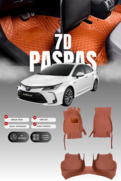 stiloto سجادة أرضية للسيارة من الجلد (7D) لسيارة تويوتا كورولا هايبرد (2019 و...