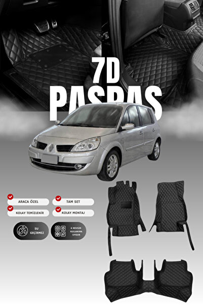 stiloto دواسة سيارة جلدية لرينو سينيك 2 (2004-2009) بتصميم 7D |   حماية كاملة...