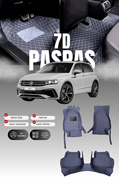 stiloto فولكس فاجن تيجوان (2024 وما بعده) حصيرة أرضية للسيارة من الجلد 7D |  ...