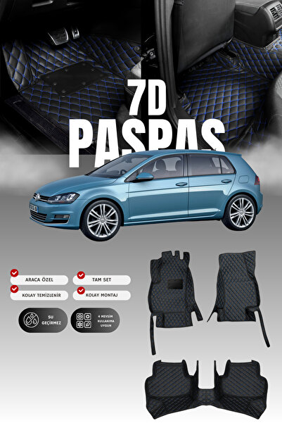 stiloto Volkswagen Golf 7 (2013-2020) 7D Leather Pool-Type Auto Floor Mat |  ...