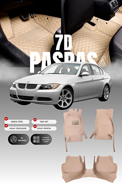 stiloto سجادة أرضية جلدية للسيارة بي إم دبليو الفئة الثالثة E90 (2005-2013) ب...